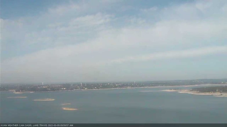 Lake Travis webcam, March 9, 2022 10:00 AM CT