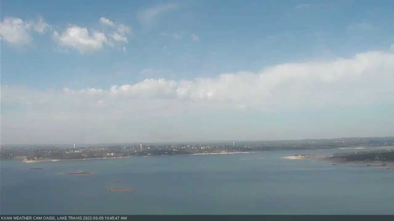 Lake Travis webcam, March 9, 2022 10:45 AM CT