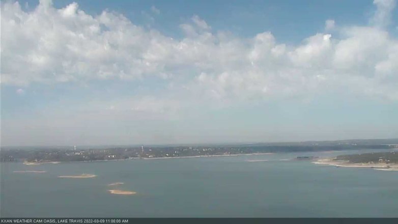 Lake Travis webcam, March 9, 2022 11:00 AM CT
