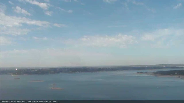 Lake Travis webcam, March 9, 2022 11:25 AM CT