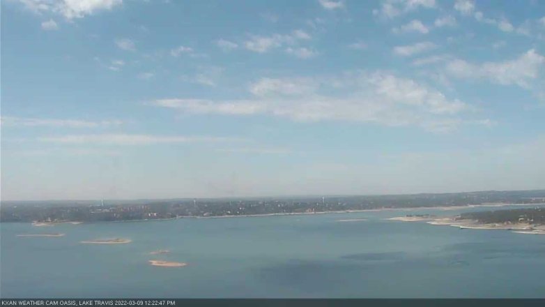 Lake Travis webcam, March 9, 2022 12:25 PM CT