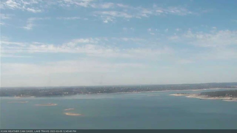Lake Travis webcam, March 9, 2022 12:45 PM CT