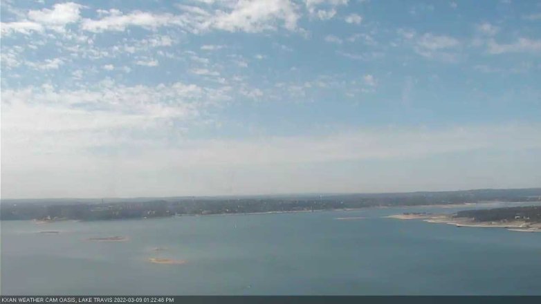 Lake Travis webcam, March 9, 2022 1:25 PM CT