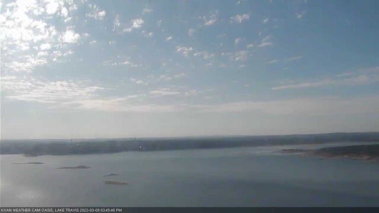 Lake Travis webcam, March 9, 2022 3:45 PM CT