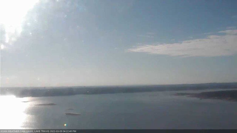 Lake Travis webcam, March 9, 2022 4:25 PM CT