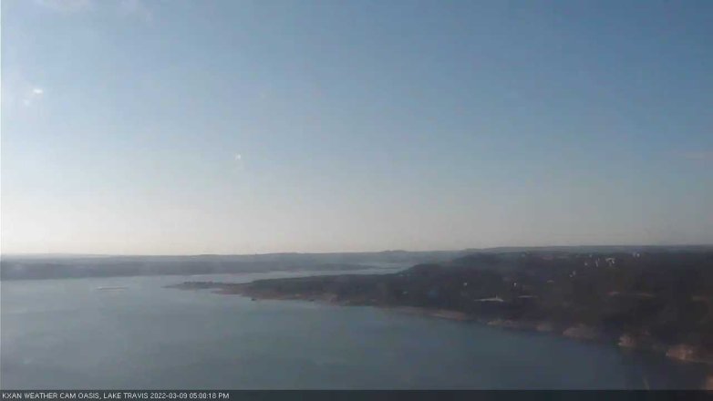 Lake Travis webcam, March 9, 2022 5:00 PM CT