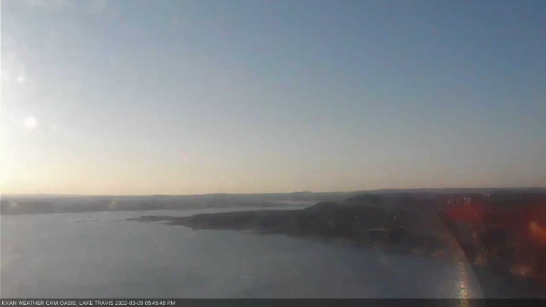 Lake Travis webcam, March 9, 2022 5:45 PM CT