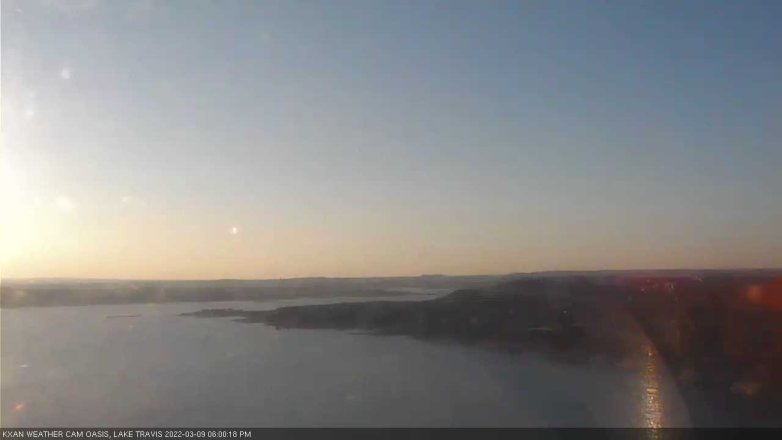 Lake Travis webcam, March 9, 2022 6:00 PM CT