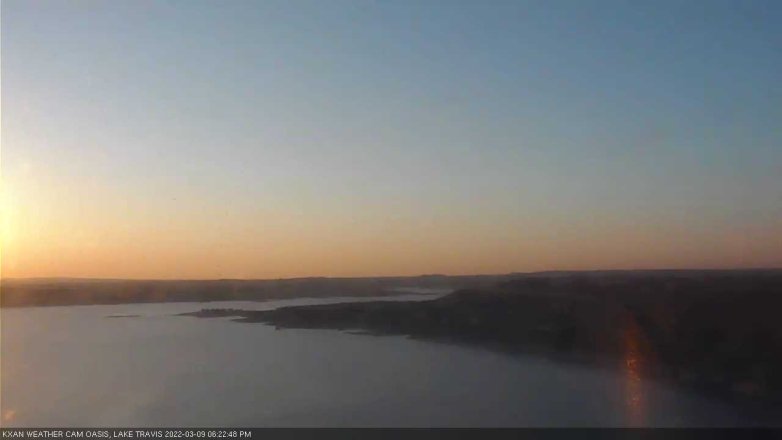 Lake Travis webcam, March 9, 2022 6:25 PM CT