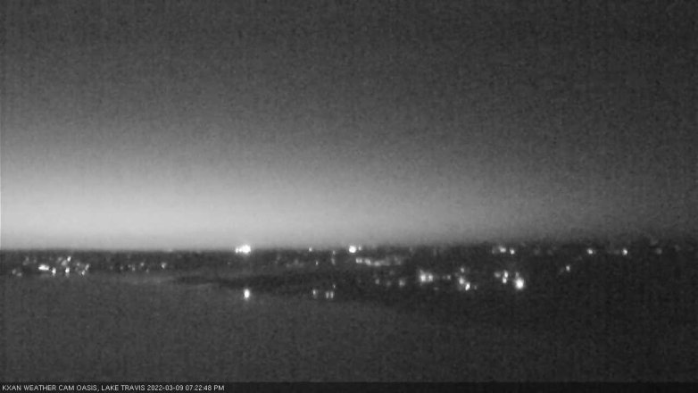 Lake Travis webcam, March 9, 2022 7:25 PM CT