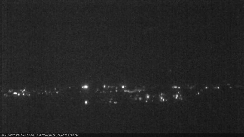 Lake Travis webcam, March 9, 2022 9:25 PM CT