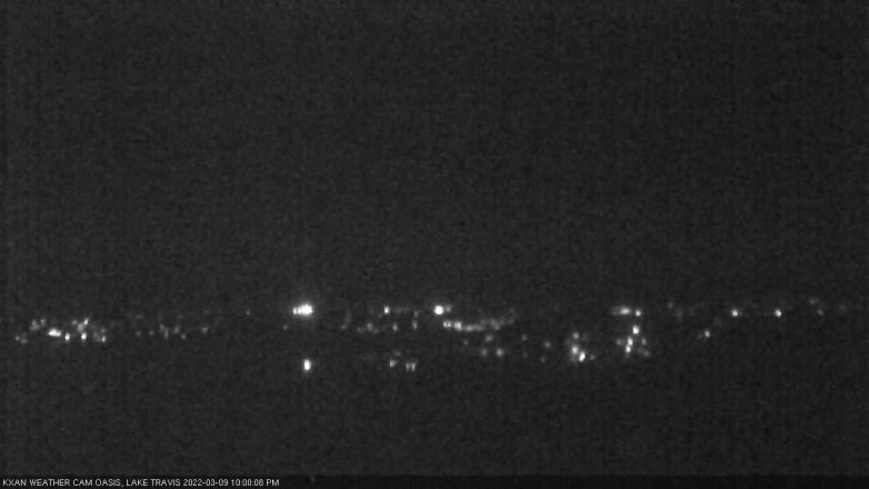 Lake Travis webcam, March 9, 2022 10:00 PM CT