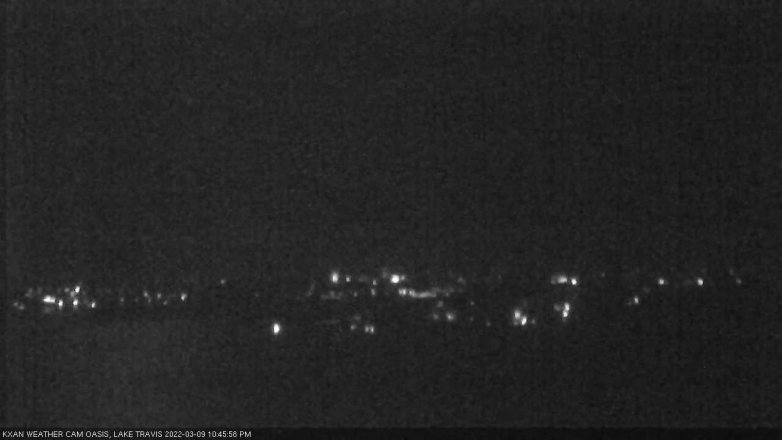 Lake Travis webcam, March 9, 2022 10:45 PM CT