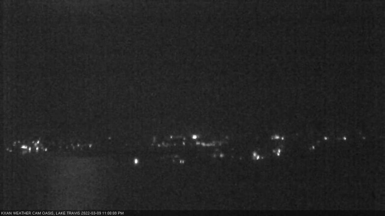 Lake Travis webcam, March 9, 2022 11:00 PM CT