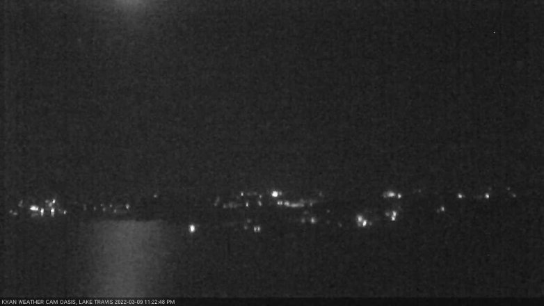 Lake Travis webcam, March 9, 2022 11:25 PM CT