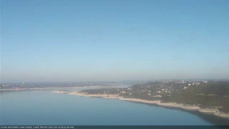 Lake Travis webcam, March 10, 2022 9:25 AM CT