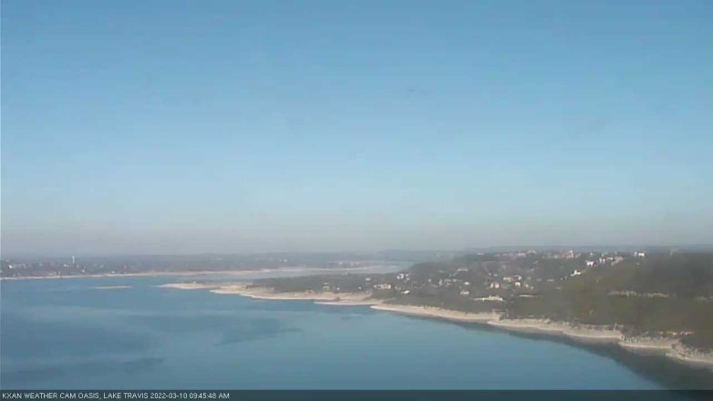 Lake Travis webcam, March 10, 2022 9:45 AM CT