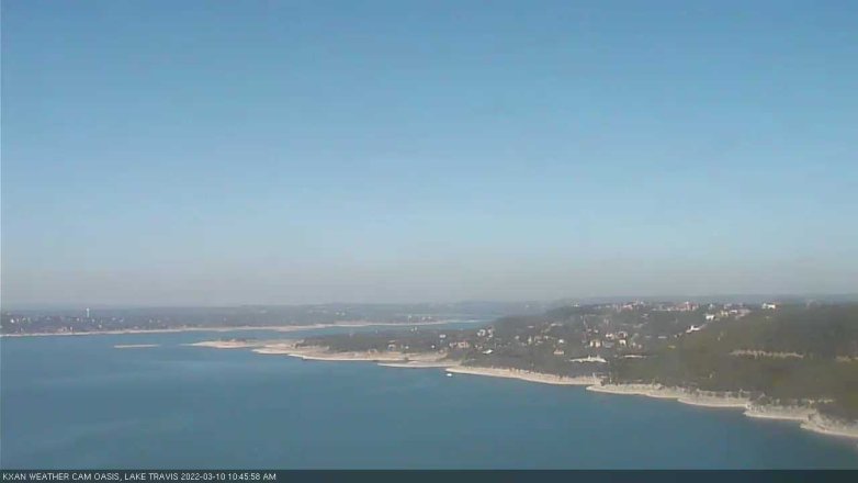 Lake Travis webcam, March 10, 2022 10:45 AM CT