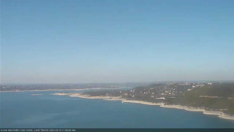 Lake Travis webcam, March 10, 2022 11:00 AM CT