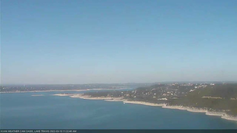 Lake Travis webcam, March 10, 2022 11:25 AM CT