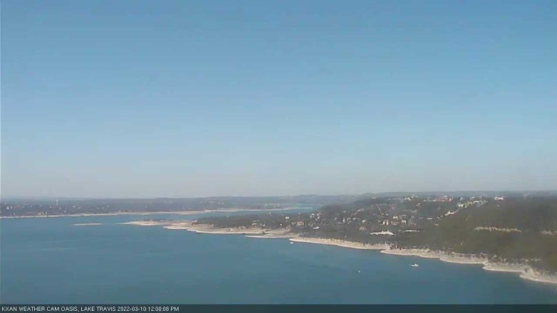 Lake Travis webcam, March 10, 2022 12:00 PM CT