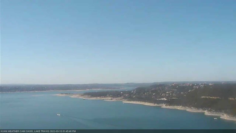 Lake Travis webcam, March 10, 2022 1:45 PM CT