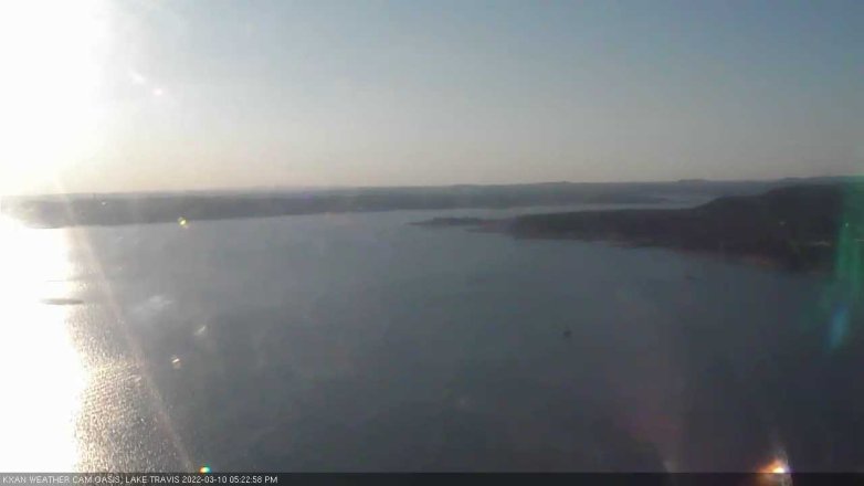Lake Travis webcam, March 10, 2022 5:25 PM CT