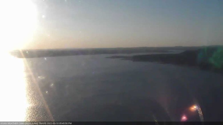 Lake Travis webcam, March 10, 2022 5:45 PM CT