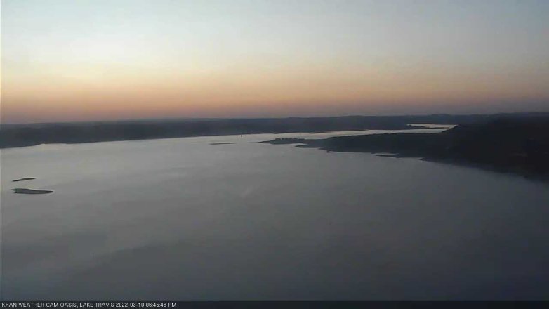 Lake Travis webcam, March 10, 2022 6:45 PM CT