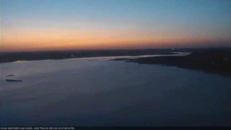 Lake Travis webcam, March 10, 2022 7:00 PM CT