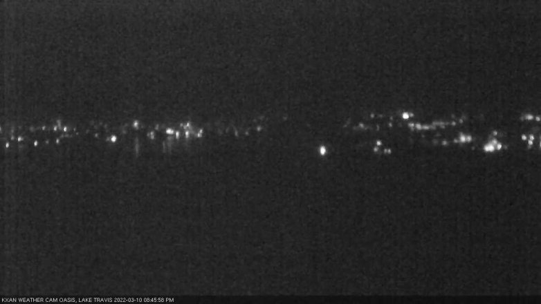 Lake Travis webcam, March 10, 2022 8:45 PM CT