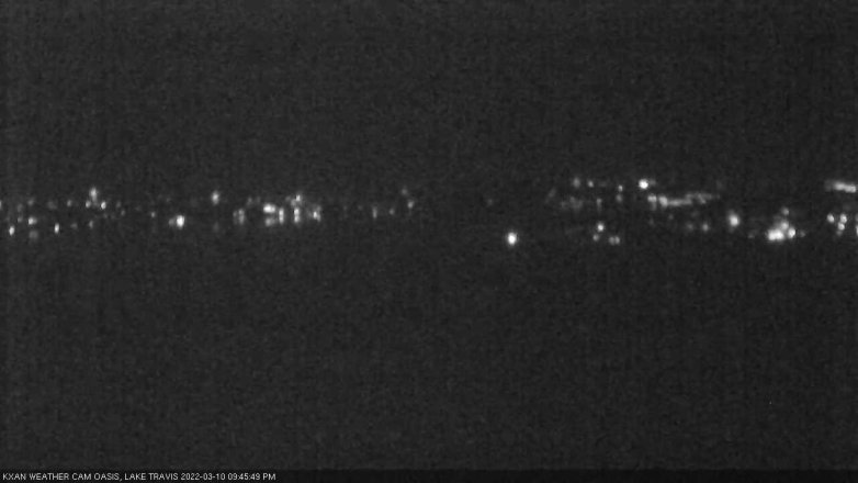 Lake Travis webcam, March 10, 2022 9:45 PM CT