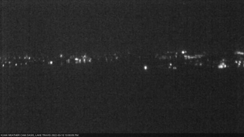 Lake Travis webcam, March 10, 2022 10:00 PM CT