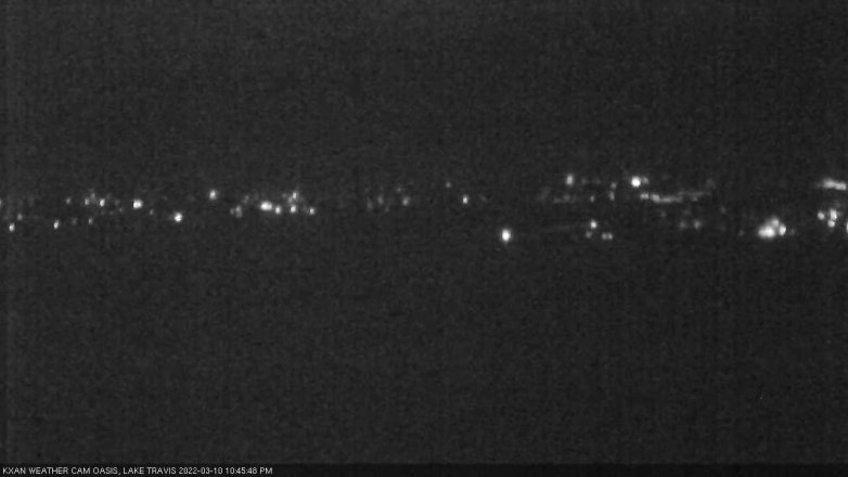 Lake Travis webcam, March 10, 2022 10:45 PM CT