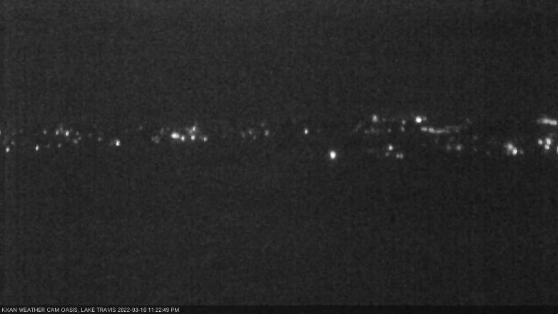 Lake Travis webcam, March 10, 2022 11:25 PM CT