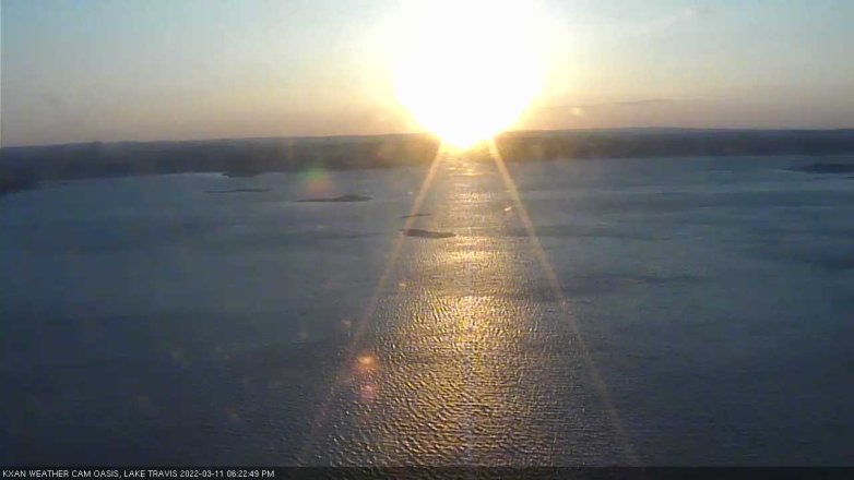 Lake Travis webcam, March 11, 2022 6:25 PM CT