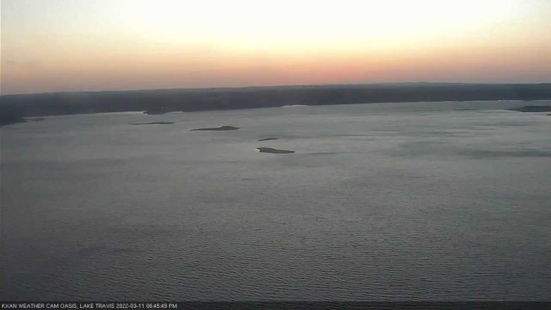 Lake Travis webcam, March 11, 2022 6:45 PM CT