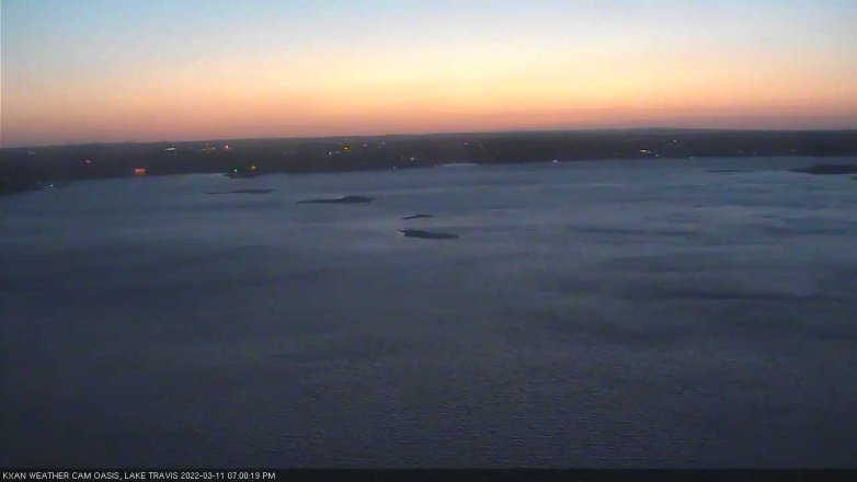 Lake Travis webcam, March 11, 2022 7:00 PM CT
