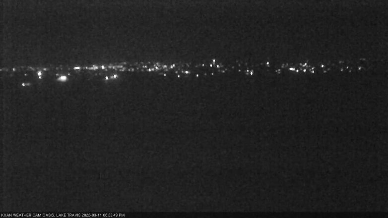 Lake Travis webcam, March 11, 2022 8:25 PM CT
