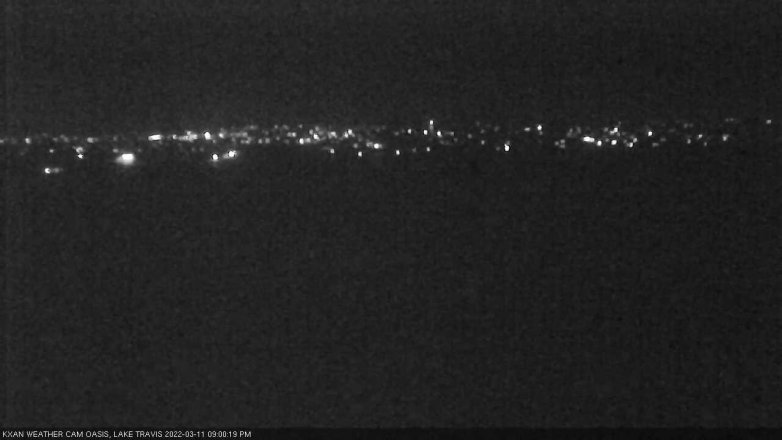 Lake Travis webcam, March 11, 2022 9:00 PM CT