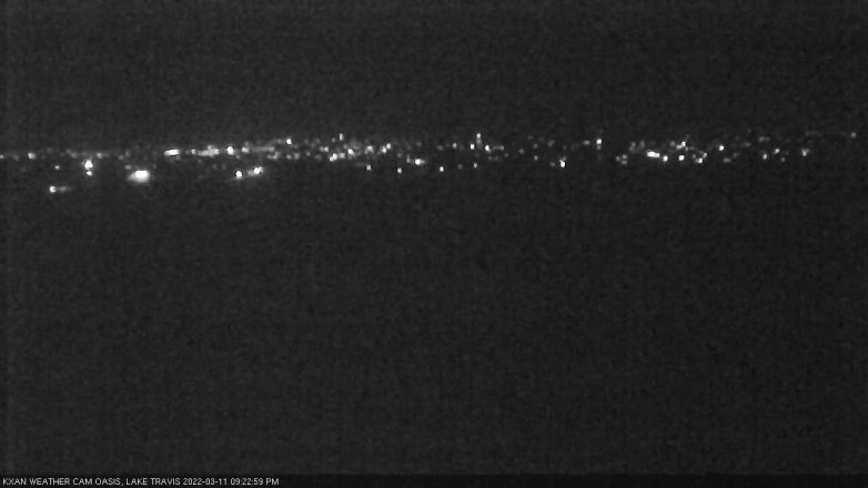 Lake Travis webcam, March 11, 2022 9:25 PM CT