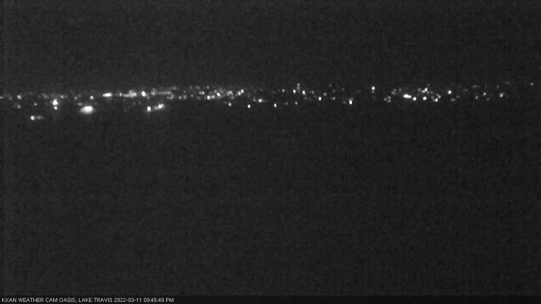 Lake Travis webcam, March 11, 2022 9:45 PM CT