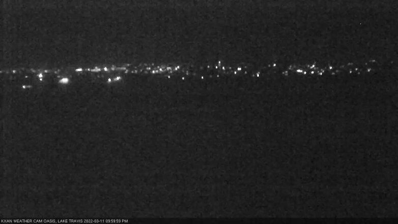 Lake Travis webcam, March 11, 2022 10:00 PM CT