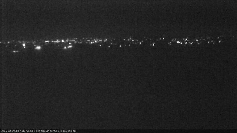 Lake Travis webcam, March 11, 2022 10:45 PM CT