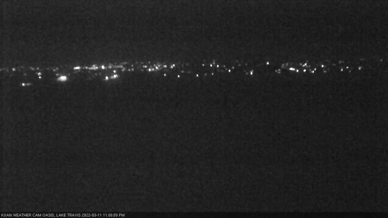 Lake Travis webcam, March 11, 2022 11:00 PM CT