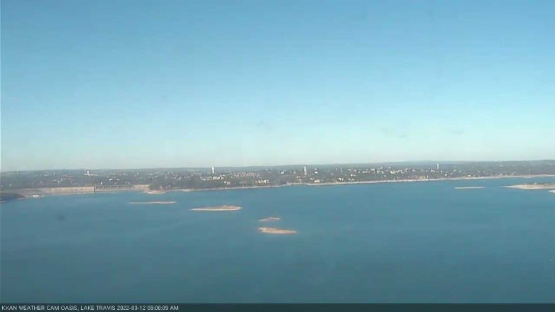 Lake Travis webcam, March 12, 2022 9:00 AM CT