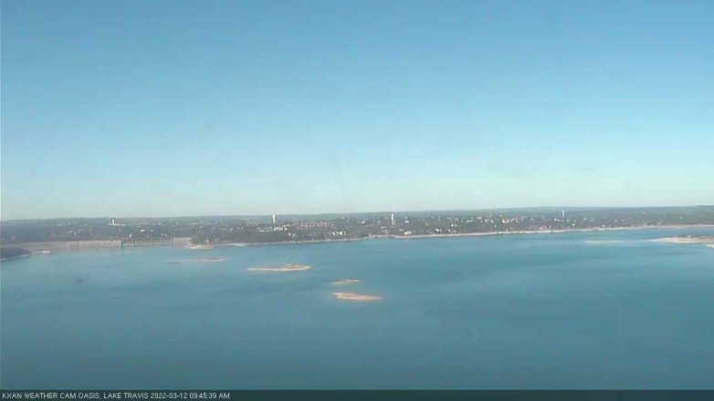 Lake Travis webcam, March 12, 2022 9:45 AM CT