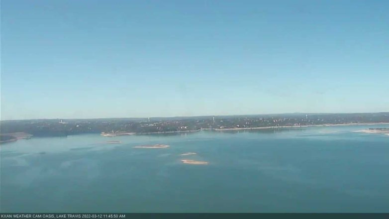 Lake Travis webcam, March 12, 2022 11:45 AM CT