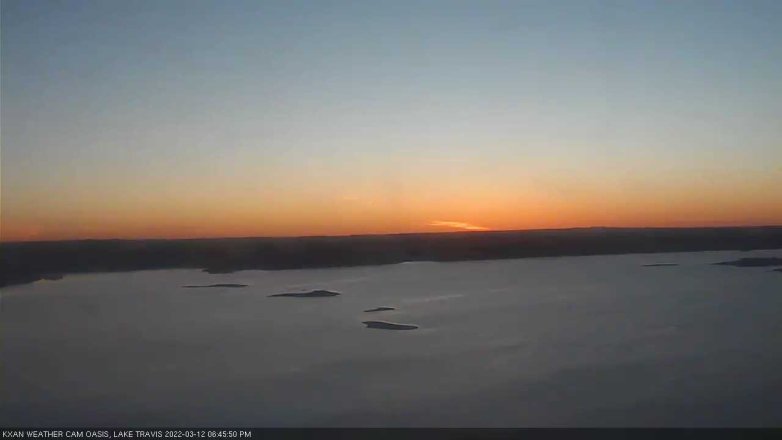 Lake Travis webcam, March 12, 2022 6:45 PM CT