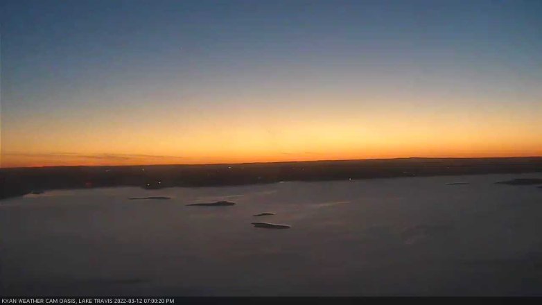 Lake Travis webcam, March 12, 2022 7:00 PM CT